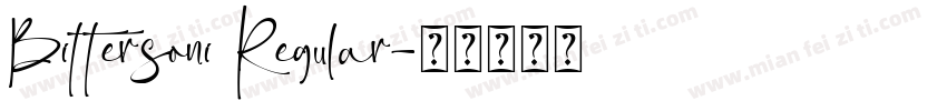 Bittersoni Regular字体转换